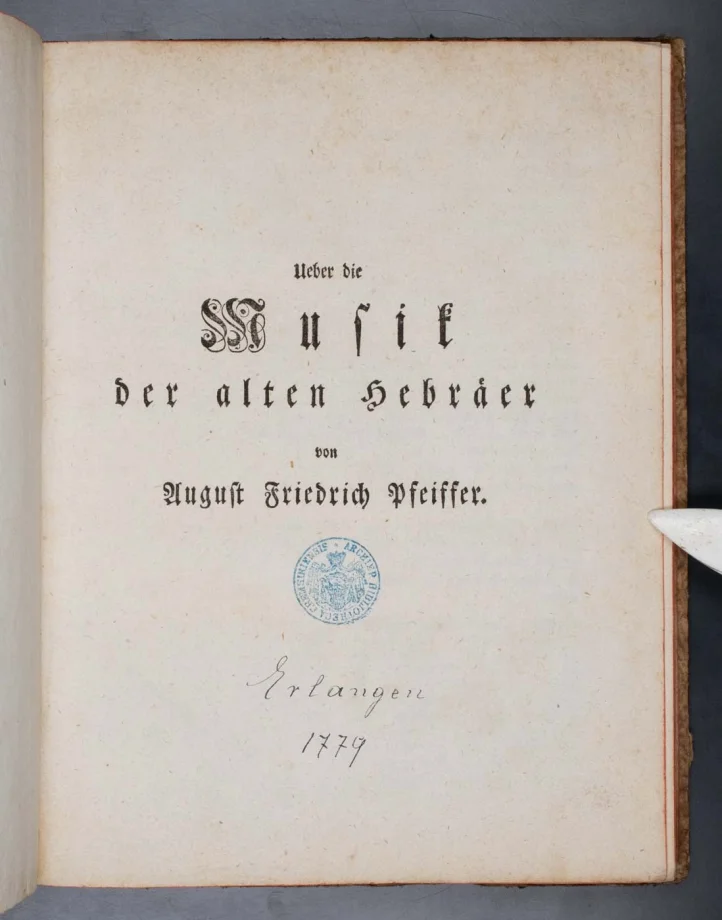 Ueber die Musik der alten Hebräer