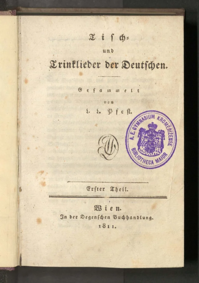 Tisch- und Trinklieder der Deutschen.