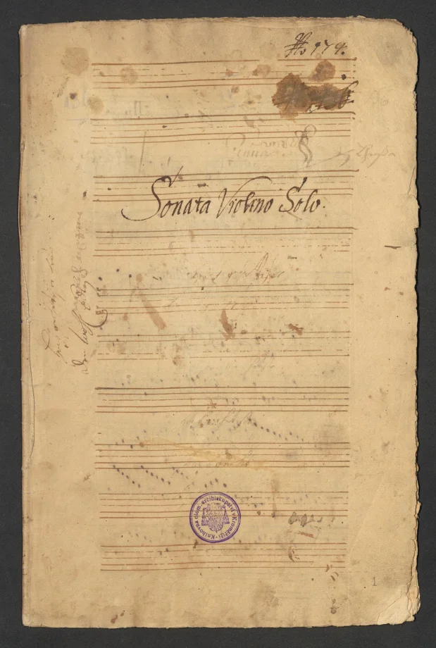 [Sette sonate a violino solo e basso generalle]
