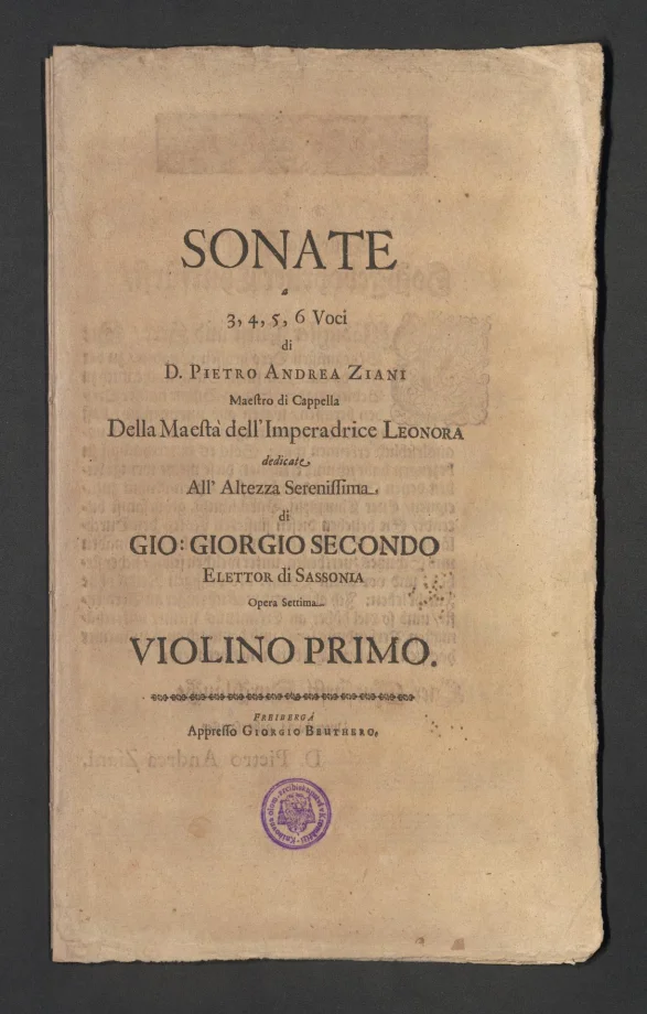 SONATE a 3, 4, 5, 6 Voci 