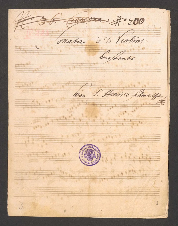 Sonata a 2 Violini verstimbt 