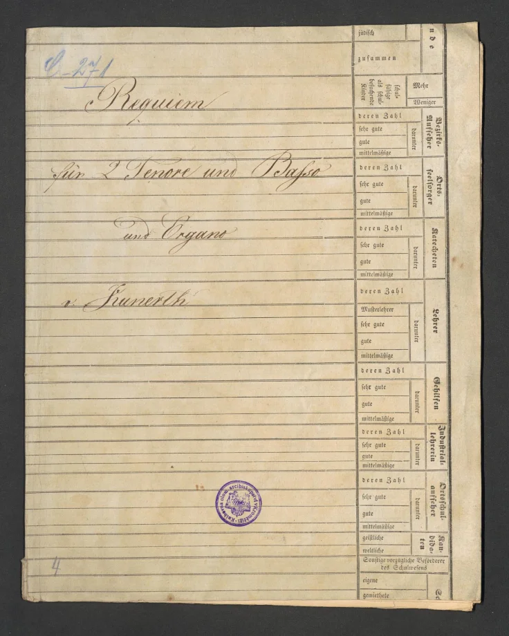 Requiem für 2 Tenore und Basso und Organo No. 3 