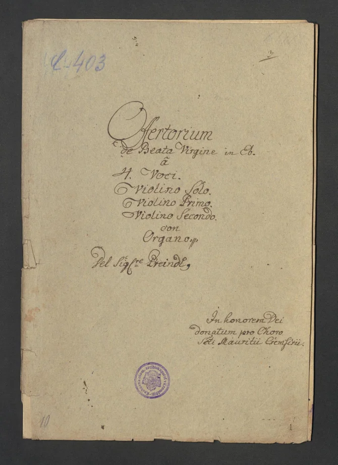 Offertorium de Beata Virgine in Es