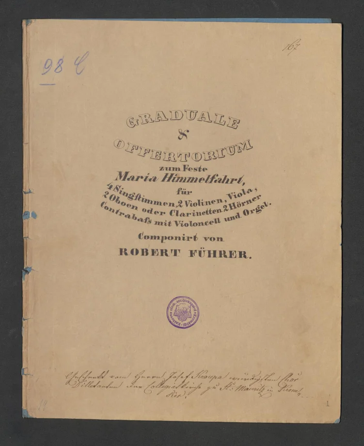 Graduale et Offertorium zum Feste Mariae Himmelfahrt