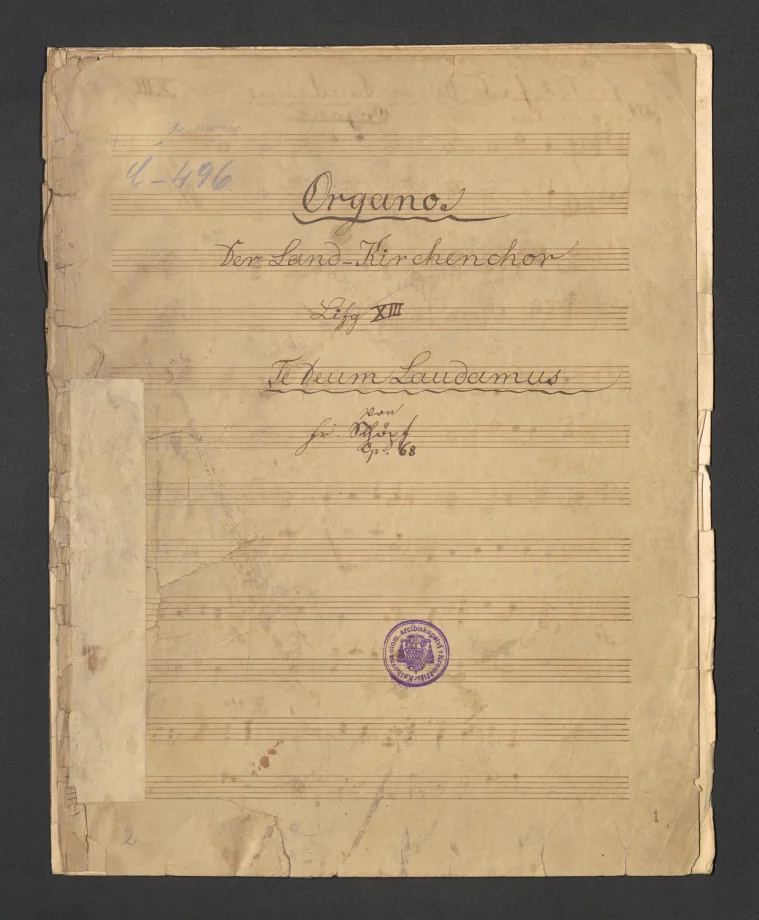 Der Land Kirchenchor. Te Deum Laudamus, Op. 68