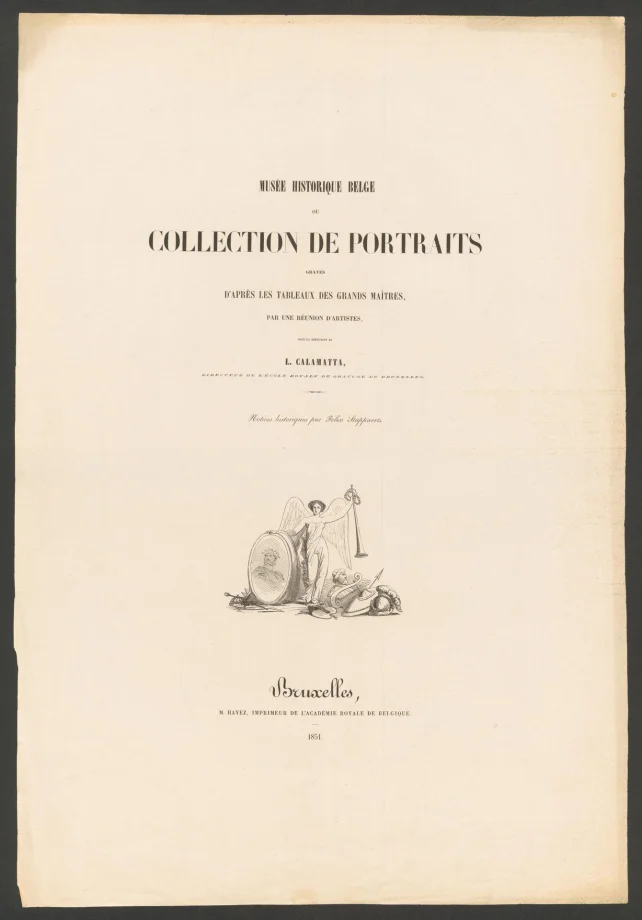 MUSÉE HISTORIQUE BELGE OU COLLECTION DE PORTRAITS 