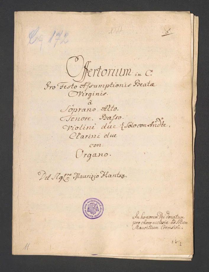 Offertorium in C. Pro Festo Assumptionis Beata Virginis