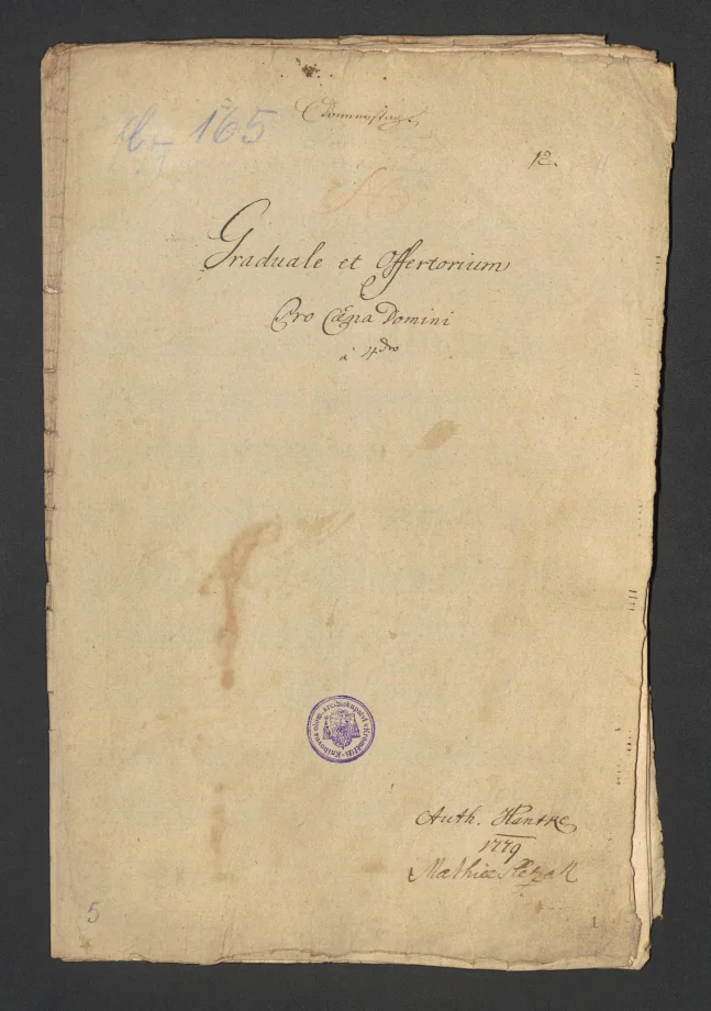 Graduale et Offertorium. Pro caena Domini á 4 