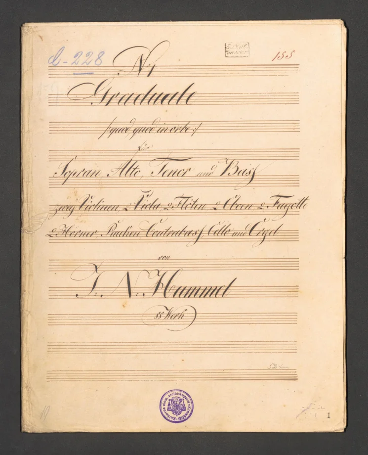 I. Graduale (quod, quod in orbe) op. 88
