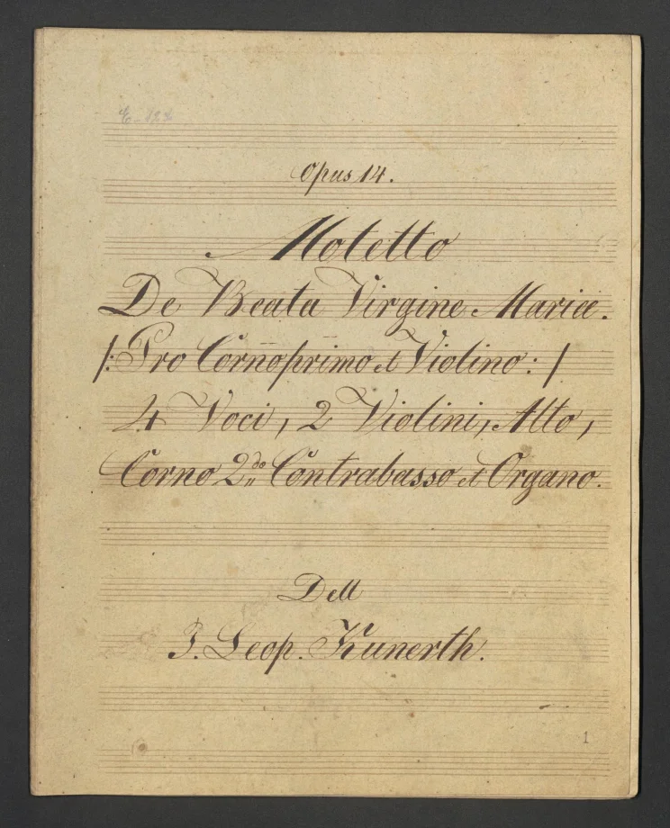 Motetto, De Baeta Virgine Mariae Op. 14
