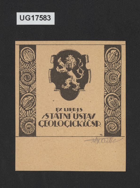 Ex libris Státní ústav geologický ČSR