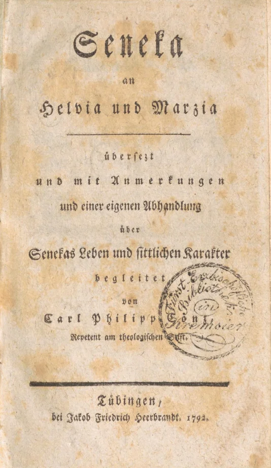Seneka an Helvia und Marzia
